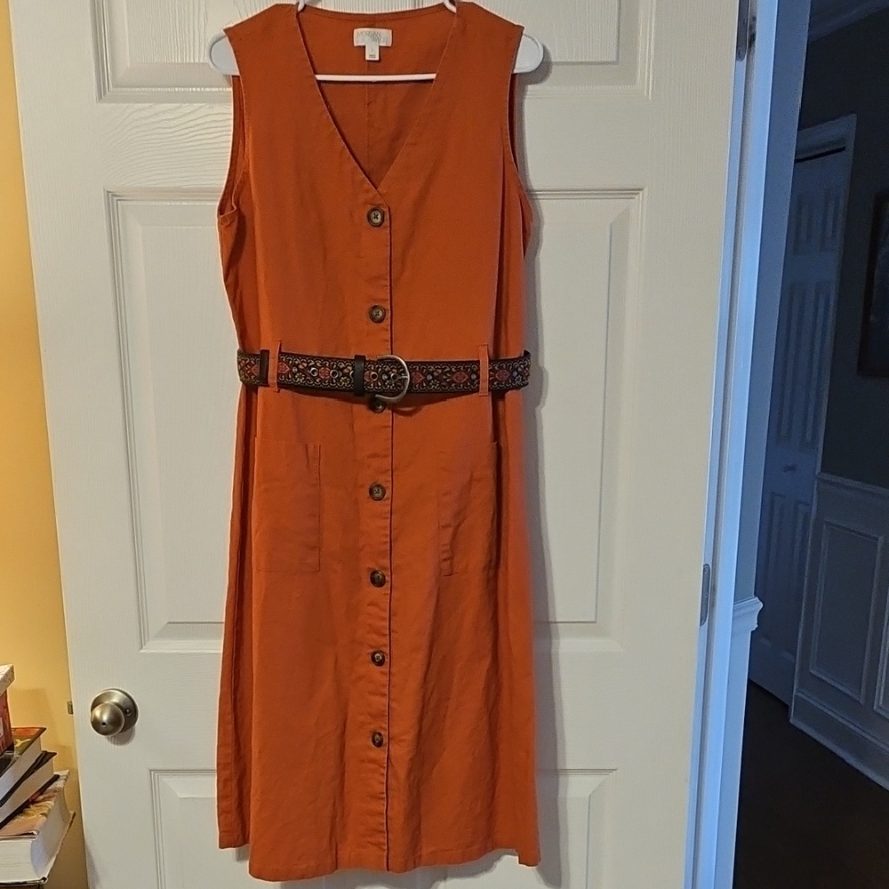 Morgan Taylor Orange Spice Midi Dress